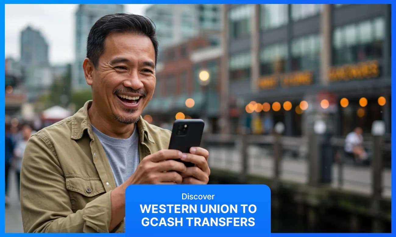 Man Sending Money from Western Union to GCash