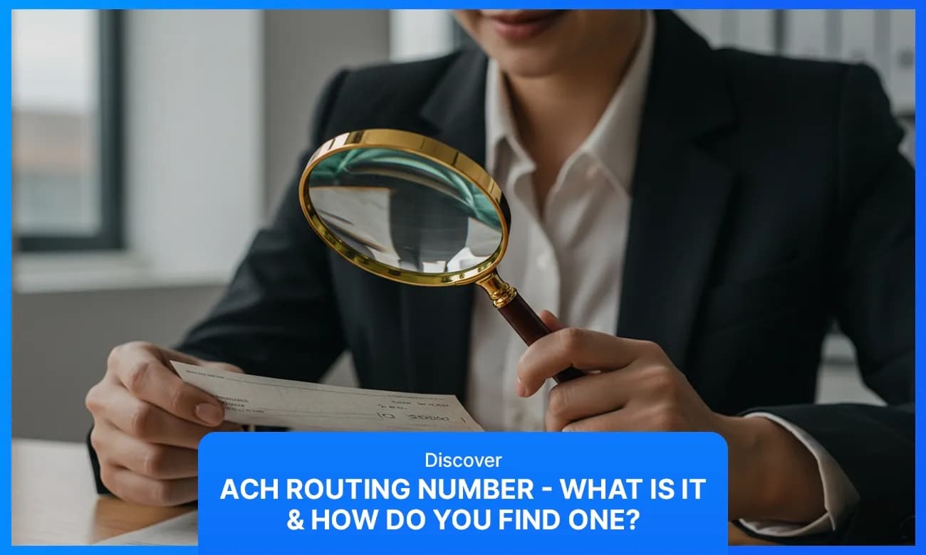 Woman is looking into ACH number