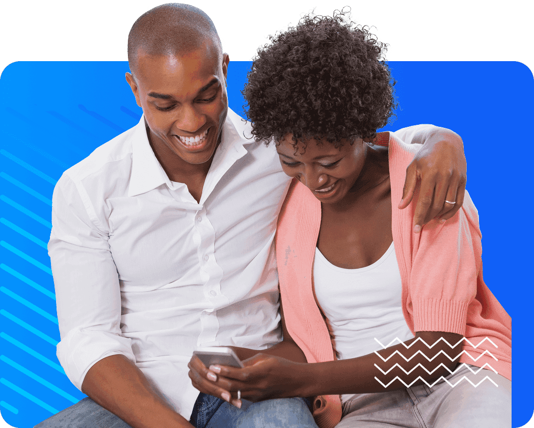 Business couple checking the smartphone 180c8e195a