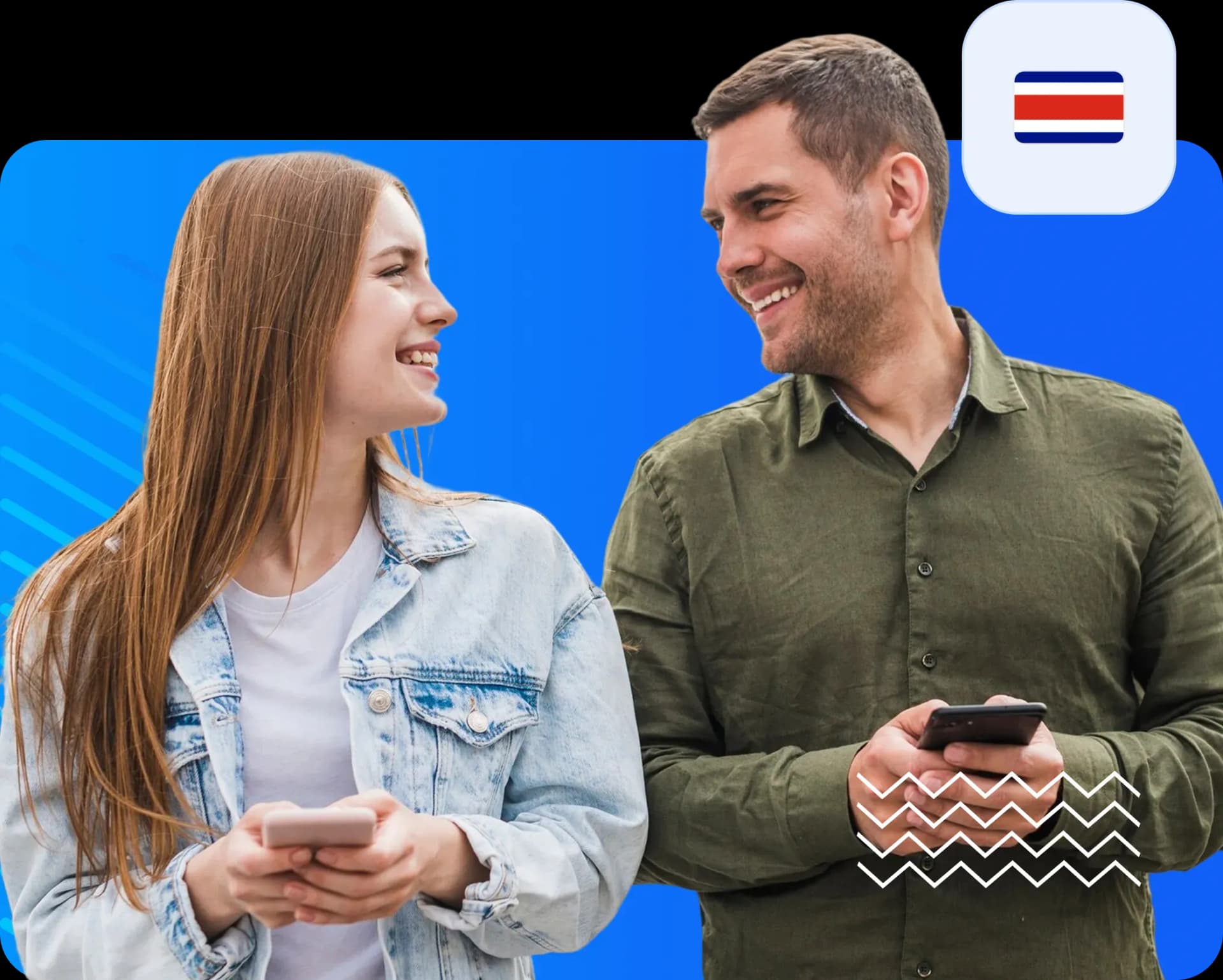 Couple using smartphone to send money to costa rica ae6669a178.