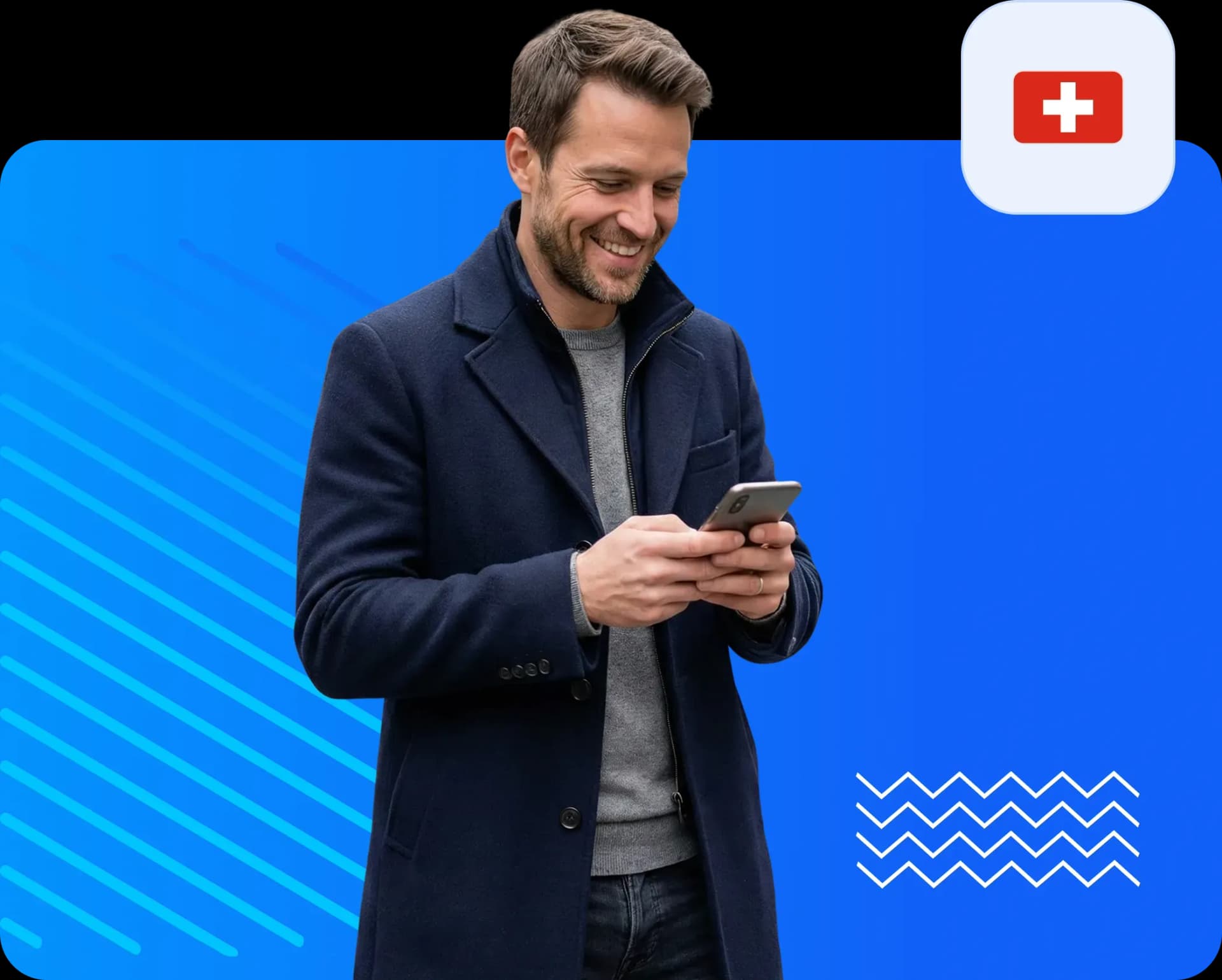 Man using smartphone to send money to switzerland bc4428047c.