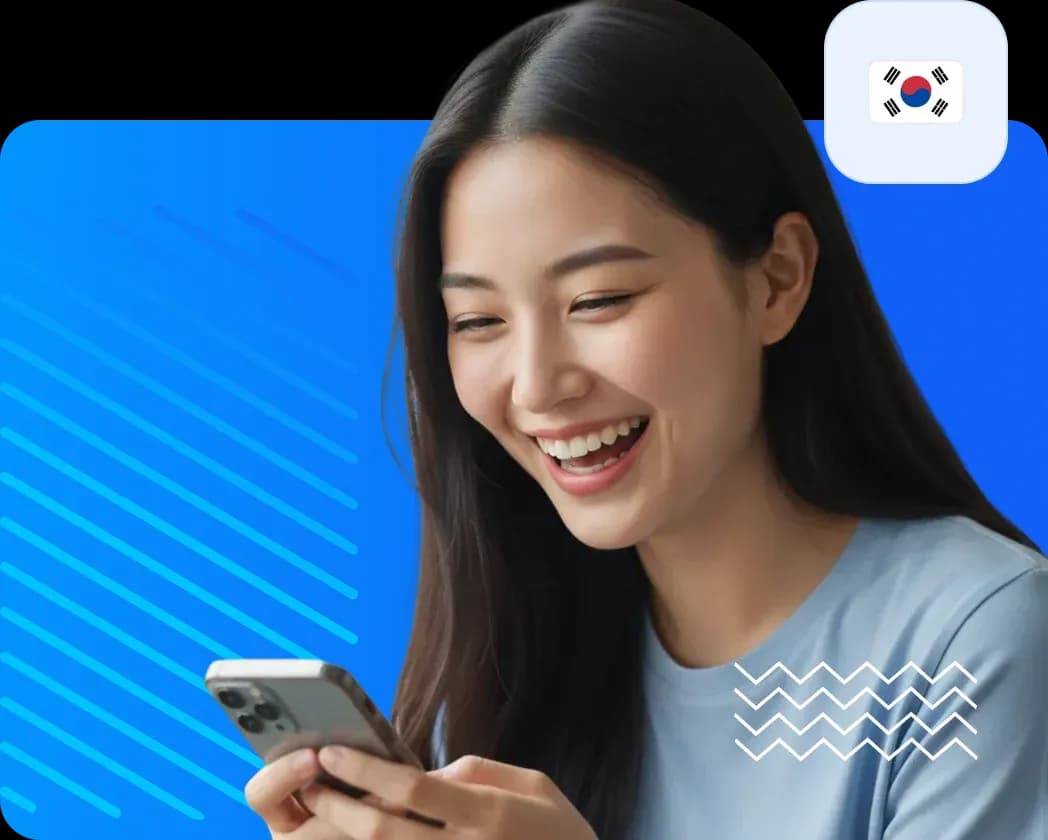 Woman using smartphone to send money to south korea e30ef59d0a.