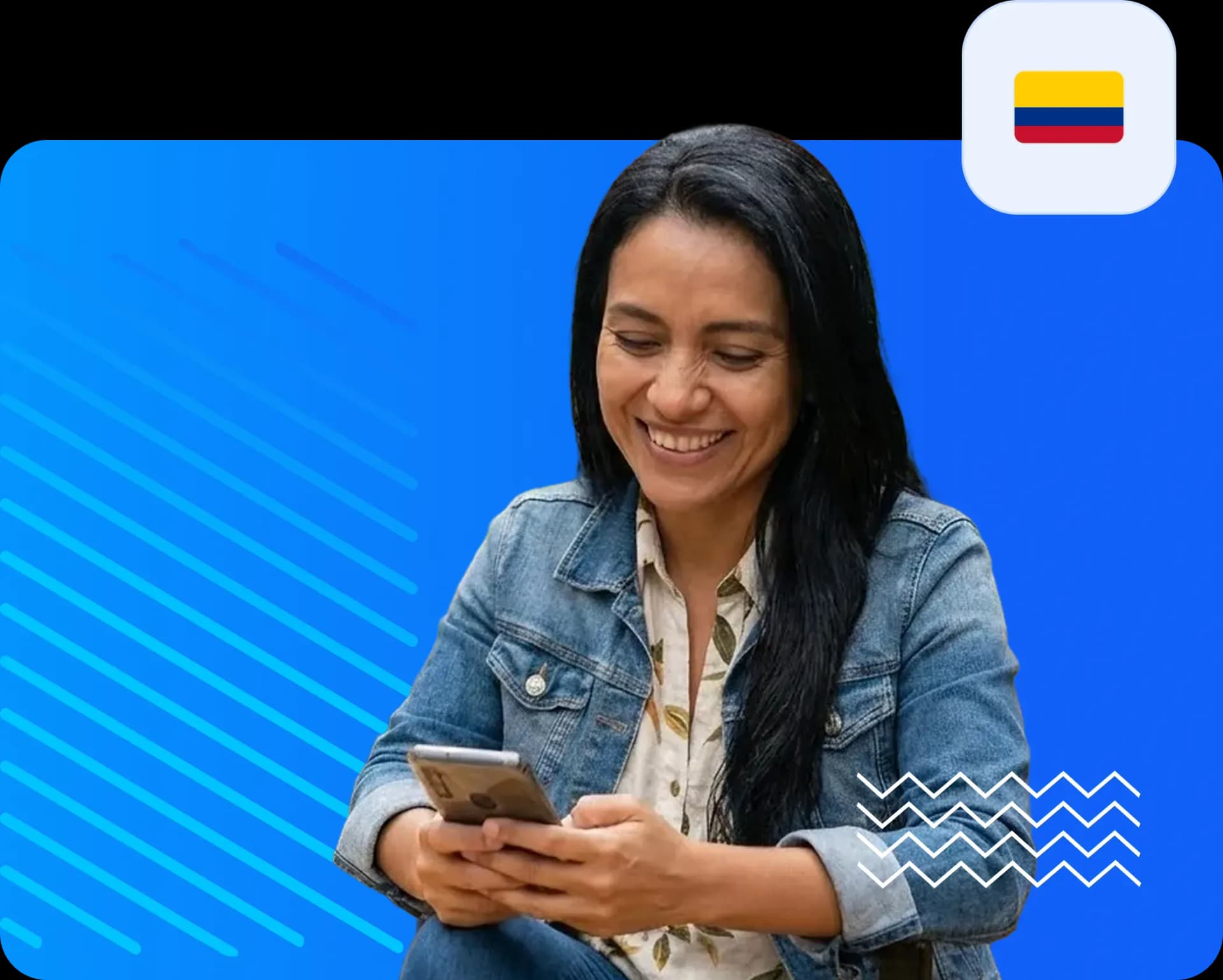 Women using smartphone to send money to colombia b01619a028.