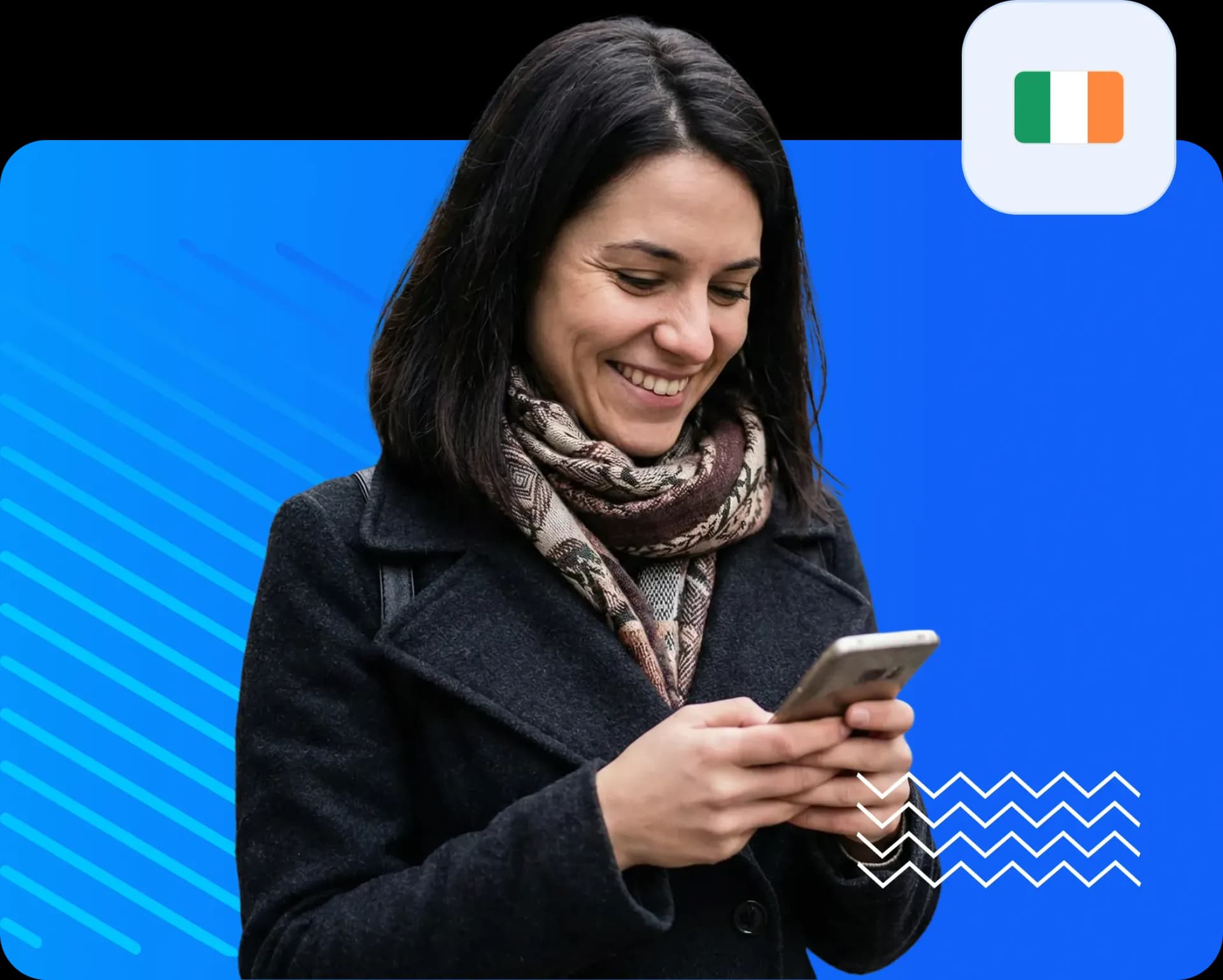 Women using smartphone to send money to ireland d06661856f.