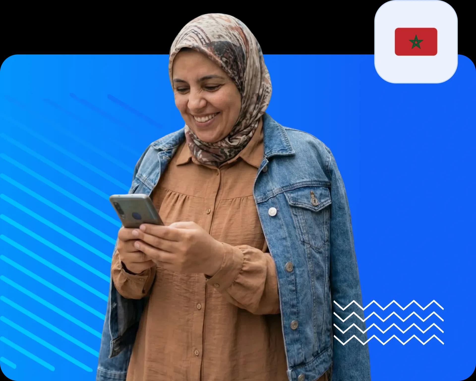 Women using smartphone to send money to morocco 0739bd6e25.