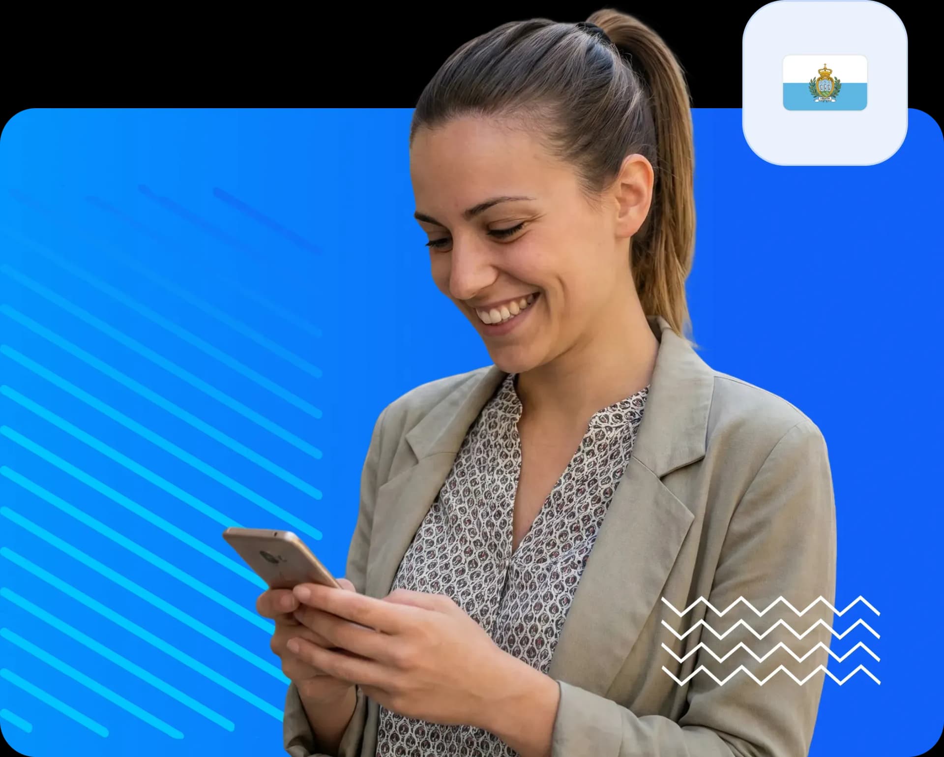 Women using smartphone to send money to san marino c878a05271.