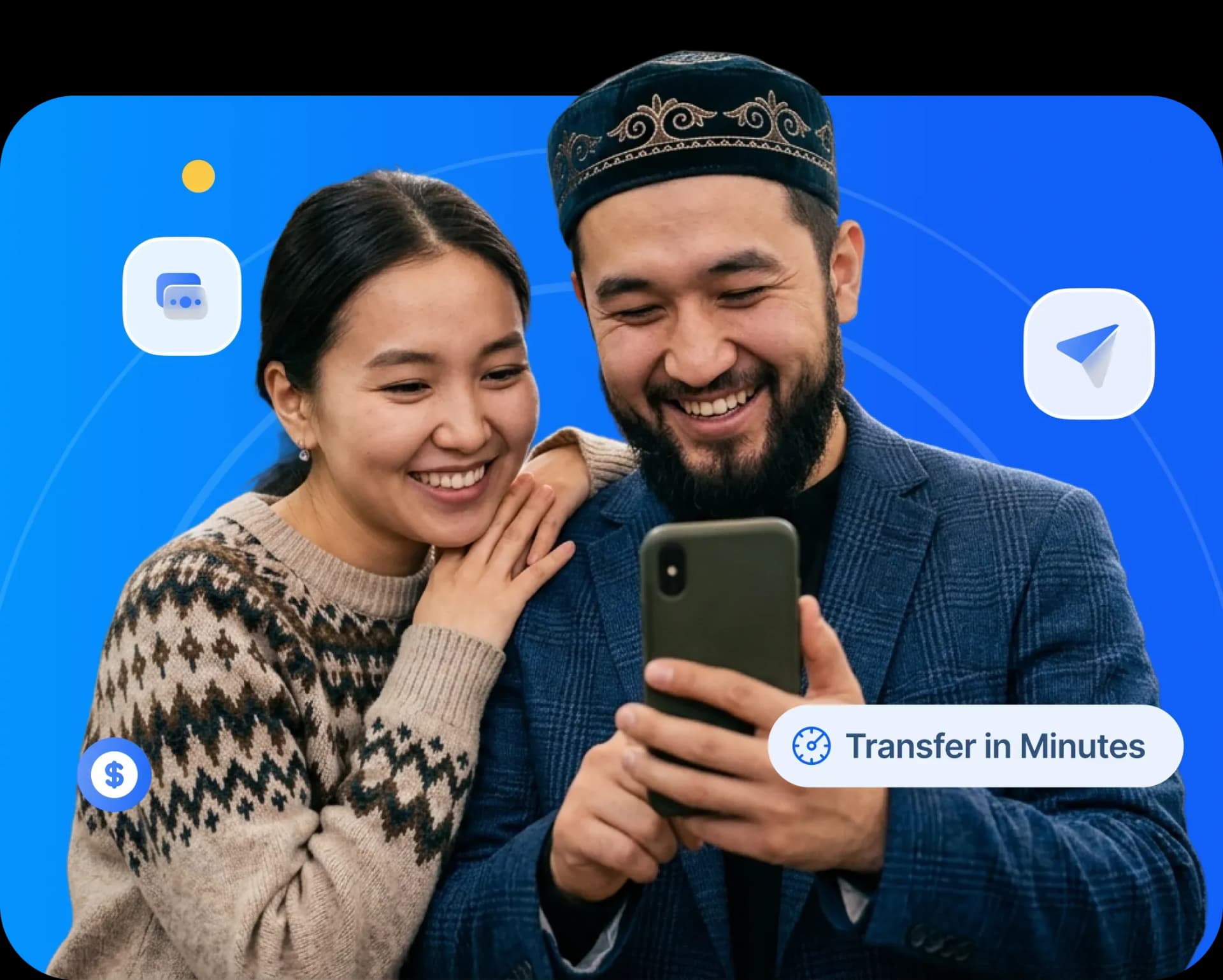 Couple using smartphone to send money to kazakhstan 4e3c9789fd.