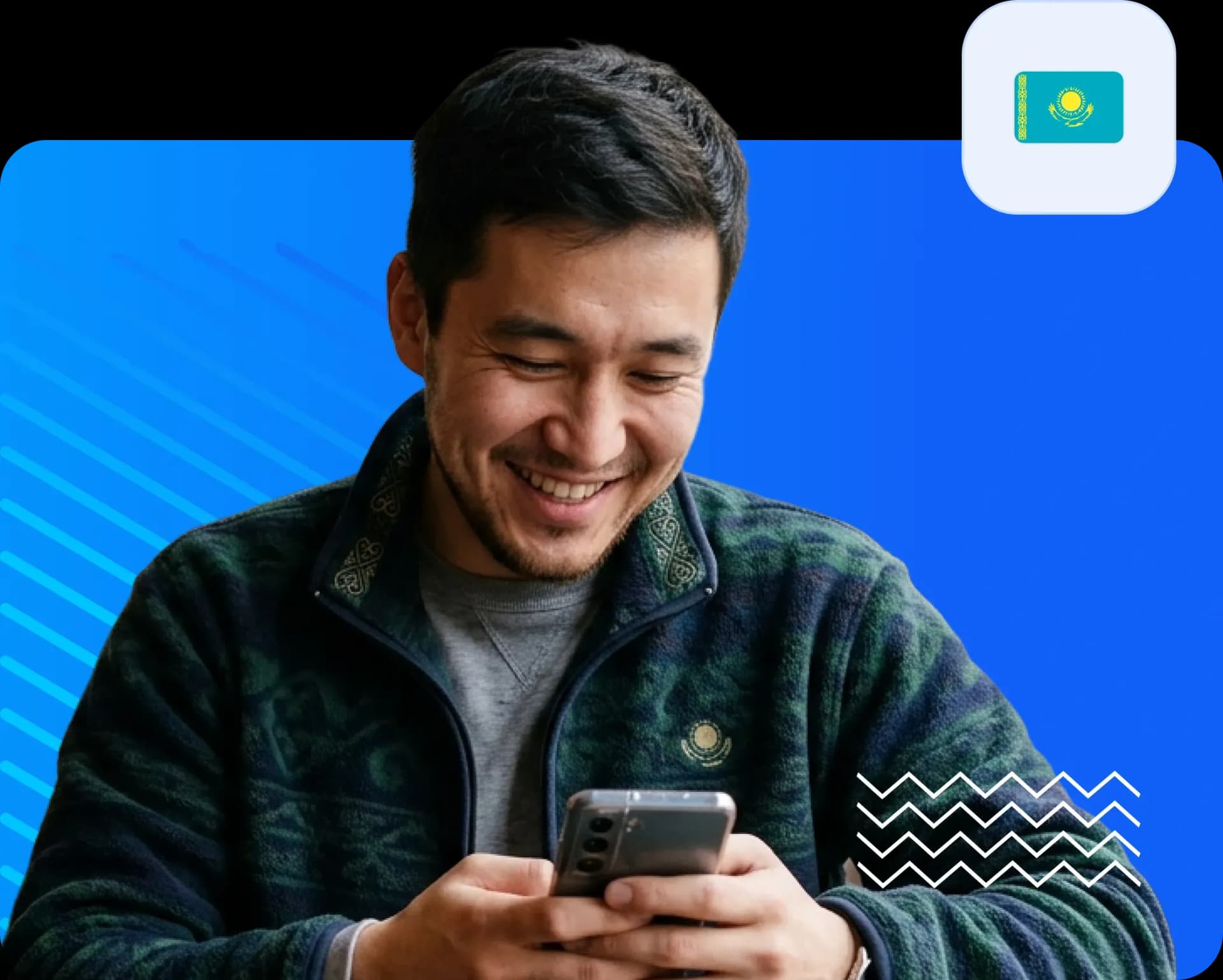 Man using remitbee to send money to kazakhstan 88d6bb1b22.