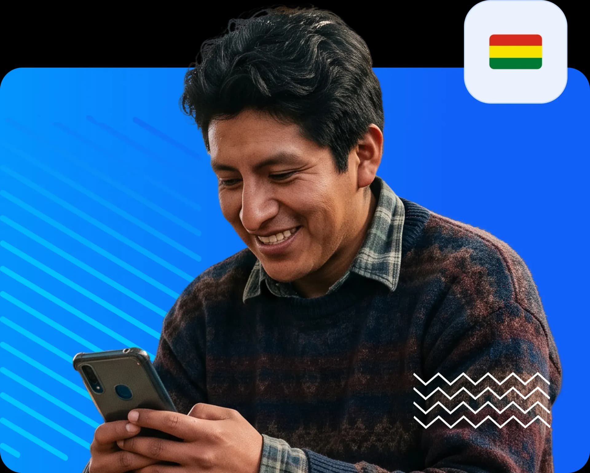 Men using smartphone to send money to bolivia 19a70f319b.