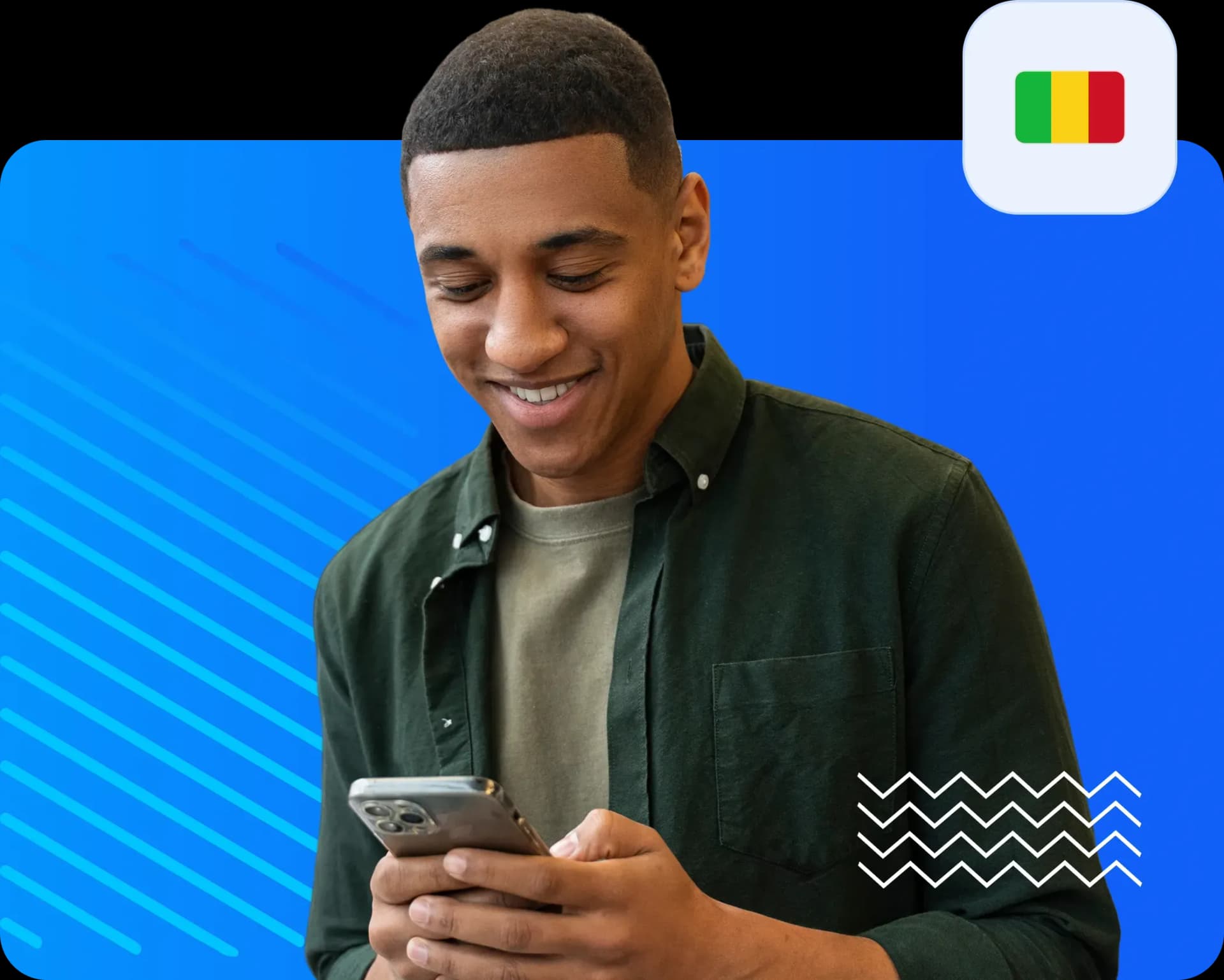 Men using smartphone to send money to mali 4dad0f6879.