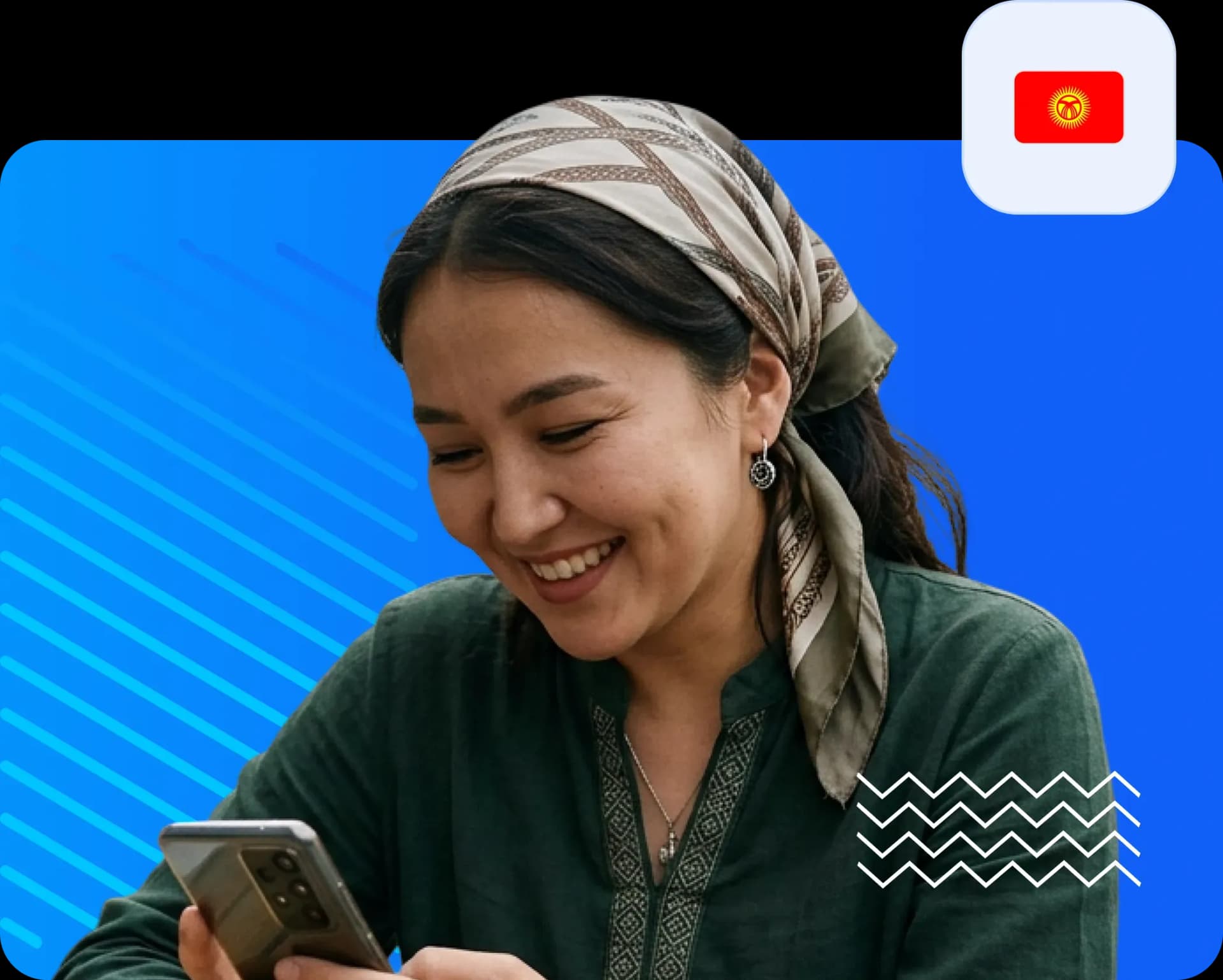Women using smartphone to send money to kyrgystan 1b3c3ecd1c.